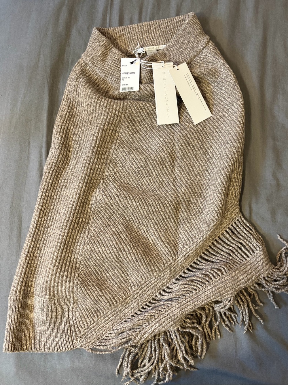 stella mcCartney oatmeal mix knitted wool skirt size 36 new with tags ($725)
